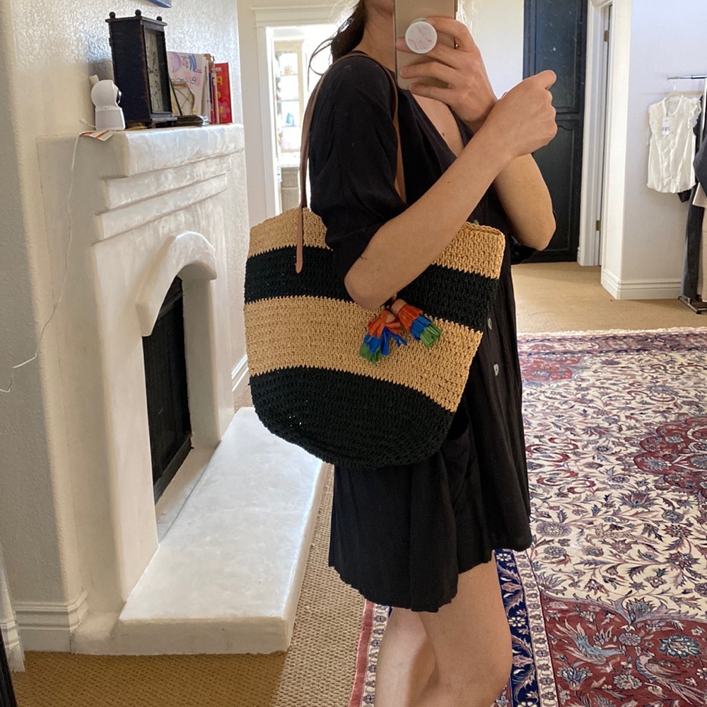 Beautiful woven market bag from Jcrew brand new with tags